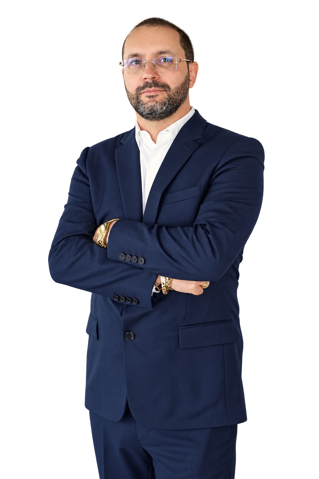 Gabriel Nicolaev – CyGuru wearing a navy suit